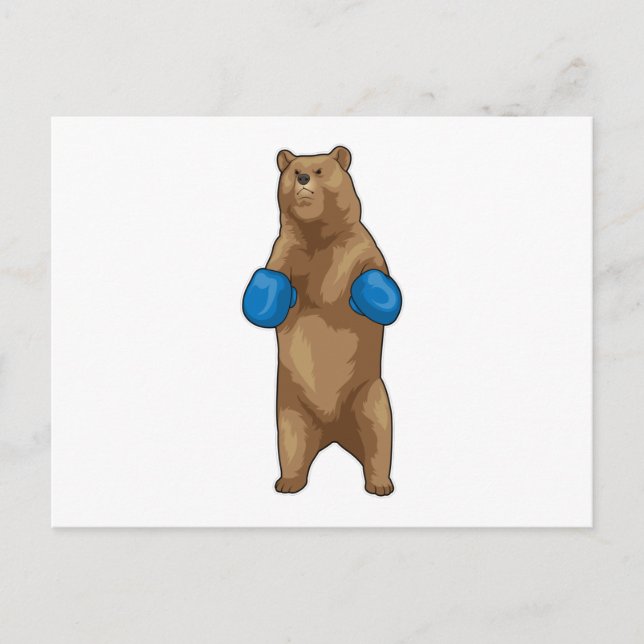 Postal Guantes de boxeo Bear Boxer (Anverso)