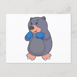 Postal Guantes de boxeo Boxeador de boxeo