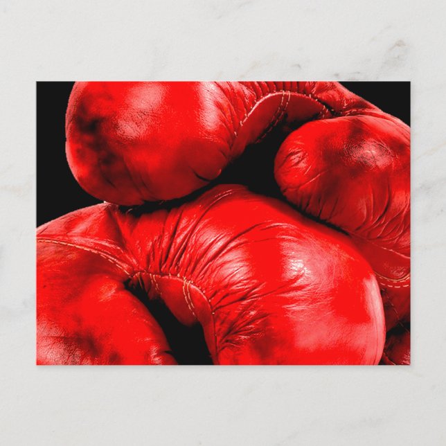 Postal Guantes de boxeo Boxer Grunge Style (Anverso)