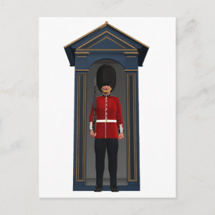 Postal Guardaespaldas de la reina en la choza