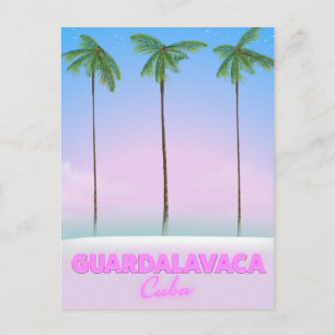 Postal Guardalavaca poster de viajes de Cuba