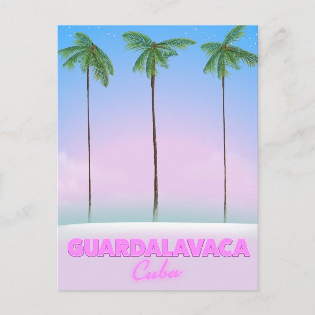 Postal Guardalavaca poster de viajes de Cuba (Anverso)