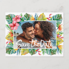 Postal Guardar el Boda tropical de fecha