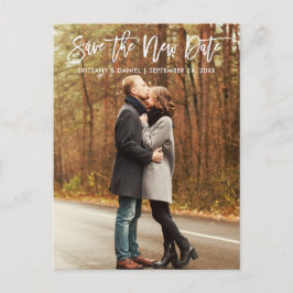 Postal Guardar El Nuevo Guión De Pincel Moderno De Fecha