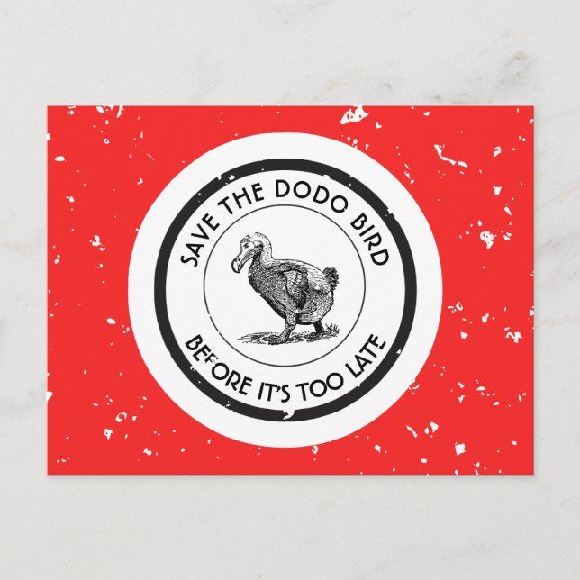 POSTAL GUARDAR EL PÁJAROS DE DODO (Anverso)