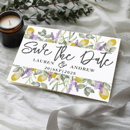 Postal Guardar la fecha Boda Lemons & Lavender
