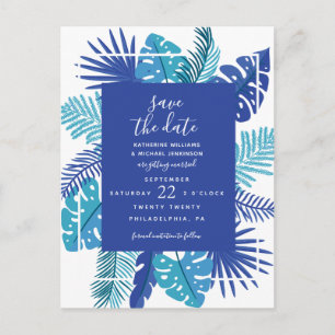 Postal Guardar la Fecha   Boda Tropical