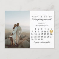 Guardar la fecha calendario Corazón de enero de 20