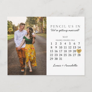 Postal Guardar la fecha Calendario Corazón de Oro Mayo 20