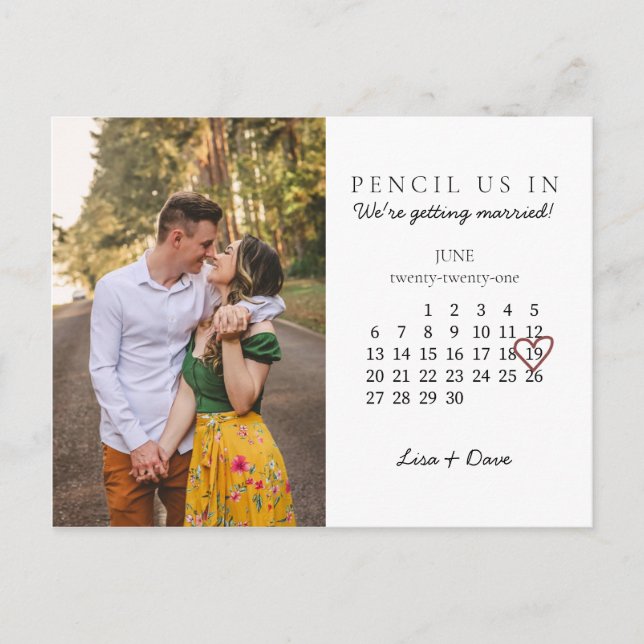 Postal Guardar la fecha Calendario de Junio de 2021 Month (Anverso)