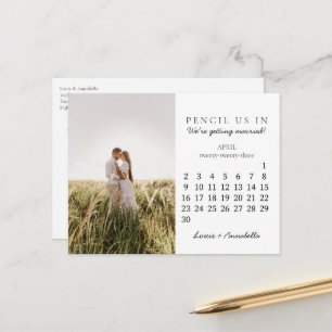 Postal Guardar la fecha Calendario mensual de abril de 20