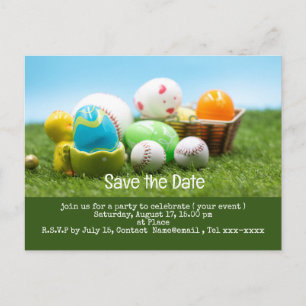 Postal Guardar la fecha de béisbol para la Pascua Postca