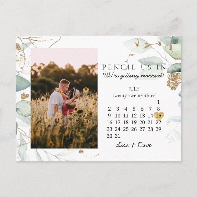 Postal Guardar la fecha de julio de 2023 Botanical Elegan (Anverso)
