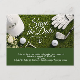 Postal Guardar la fecha de la boda de golf