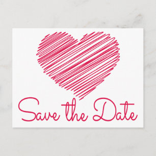 Postal Guardar la fecha Doodle Anuncio de boda / Evento