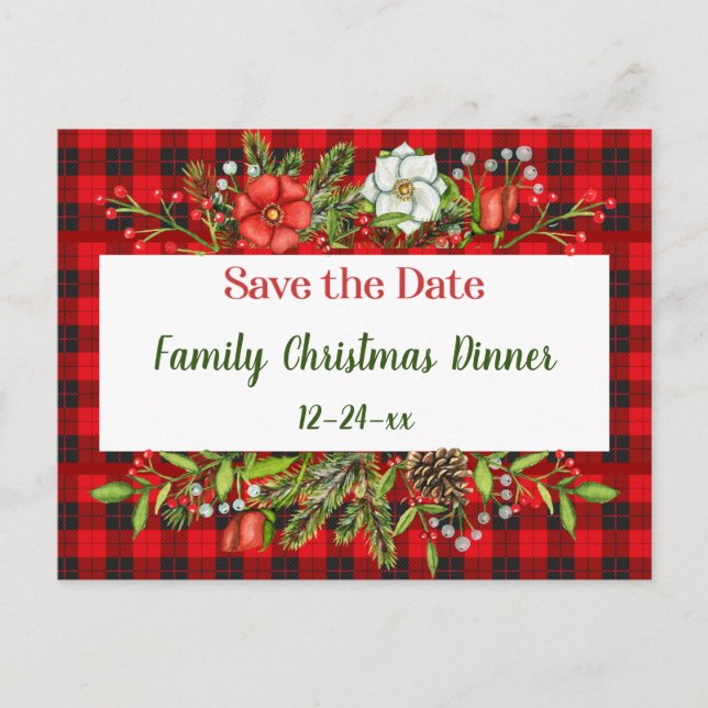 Postal Guardar la fecha en la que los Navidades de famili (Anverso)