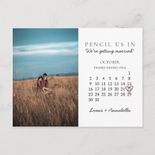 Postal Guardar la fecha Mes Octubre 2022 Calendario Coraz