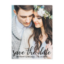 Guardar La Fecha Moderna De Compromiso Foto Postca