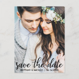 Postal Guardar La Fecha Moderna De Compromiso Foto Postca