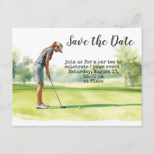 Postal Guardar la fecha para torneo de golf femenino