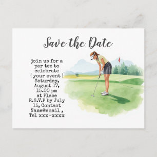 Postal Guardar la fecha para torneo de golf femenino