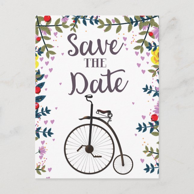 Postal Guardar la fecha Penny Farthing (Anverso)
