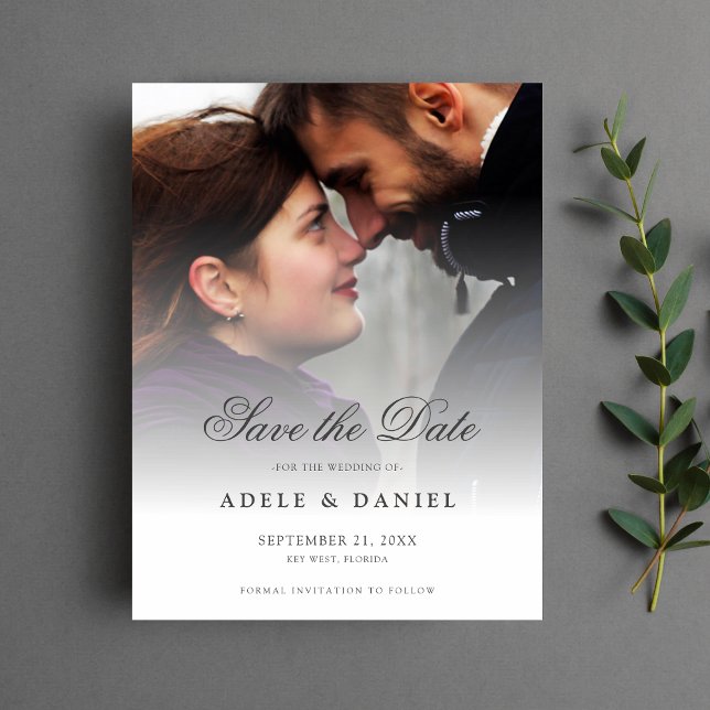 Postal Guardar la foto del Boda de fecha (Save the Date Postcard)