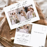Postal Guardar la foto elegante de fecha 4 moderada moder<br><div class="desc">Paisaje moderno y elegante Horizontal Cuatro (4) Foto Guardar el imán Boda de fecha con tipografía de escritura con letras a mano. El imán para guardar la invitación de fecha incluye tipografía y moda de guiones y un diseño sencillo al que puede agregar su imagen personalizada de fotografía de compromiso....</div>
