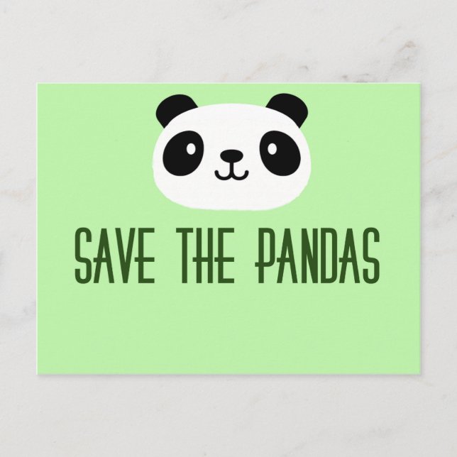 Postal Guardar Los Pandas (Anverso)