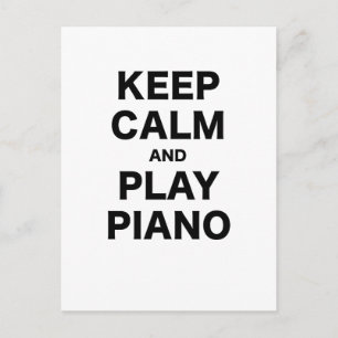 Postal Guarde el piano de la calma y del juego