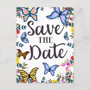 Postal Guarde las mariposas Date Vintage.