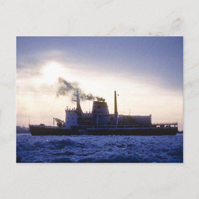 Postal Guardia costera canadiense en el río St. Clair (Anverso)