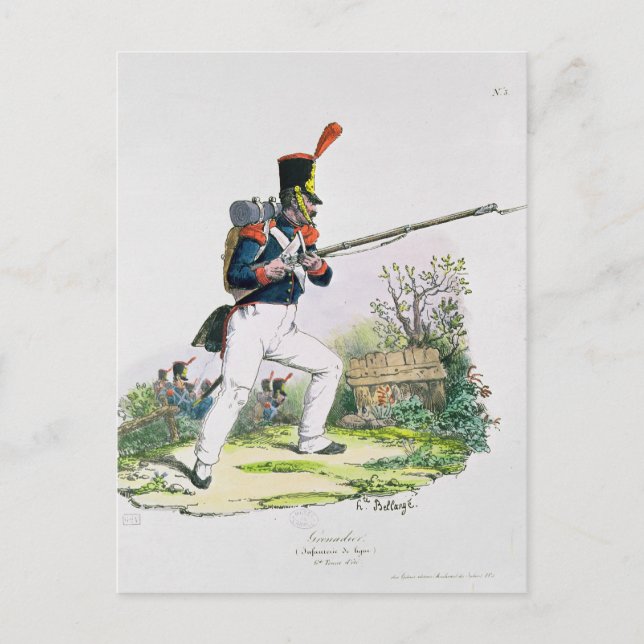 Postal Guardia de Granaderos (Anverso)