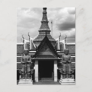 Postal Guardia del demonio vintage Tailandia Bangkok Wat