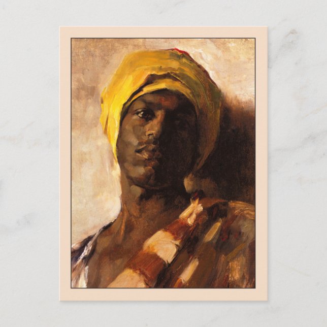 Postal Guardia Harem por Frank Duveneck (Anverso)