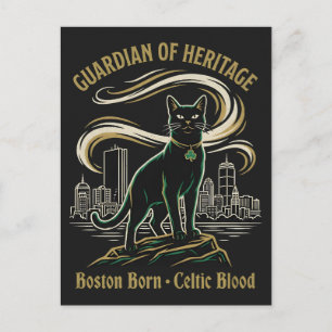 Postal Guardián del Patrimonio Boston Celta Gato