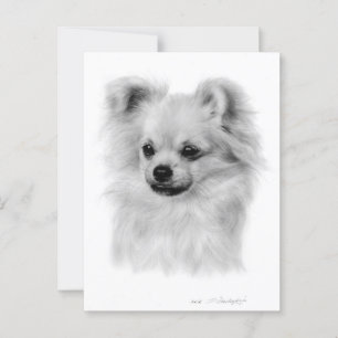 Postal Guardián pequeño - mano pintada Chihuahua