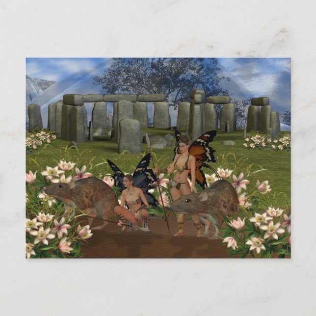 Postal Guardianes de Avalon, puerta de enlace de Stonehen (Anverso)