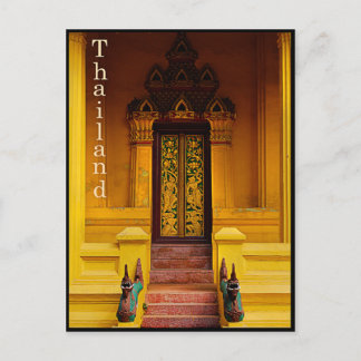 Postal Guardianes de la entrada al templo, Tailandia