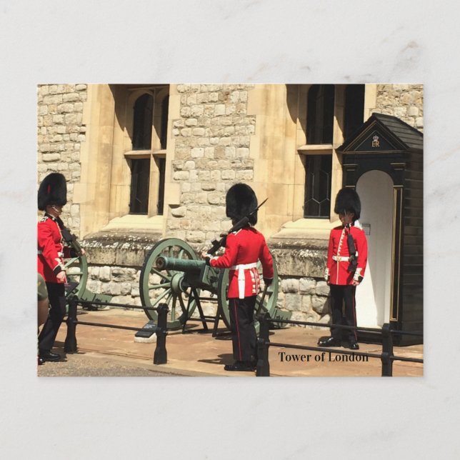 Postal Guardias de la Torre de Londres (Anverso)