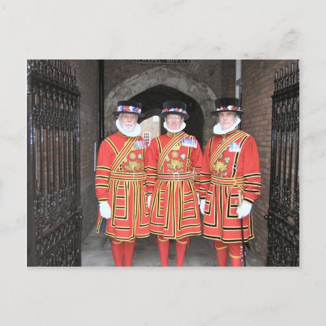 Postal Guardias yemeníes, o beefeaters, en el Castillo de (Anverso)