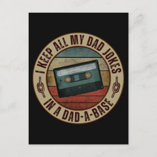 Postal Guardo todos mis chistes de papá en una base de pa