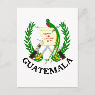 Postal GUATEMALA - emblema/bandera/escudo de armas/símbol