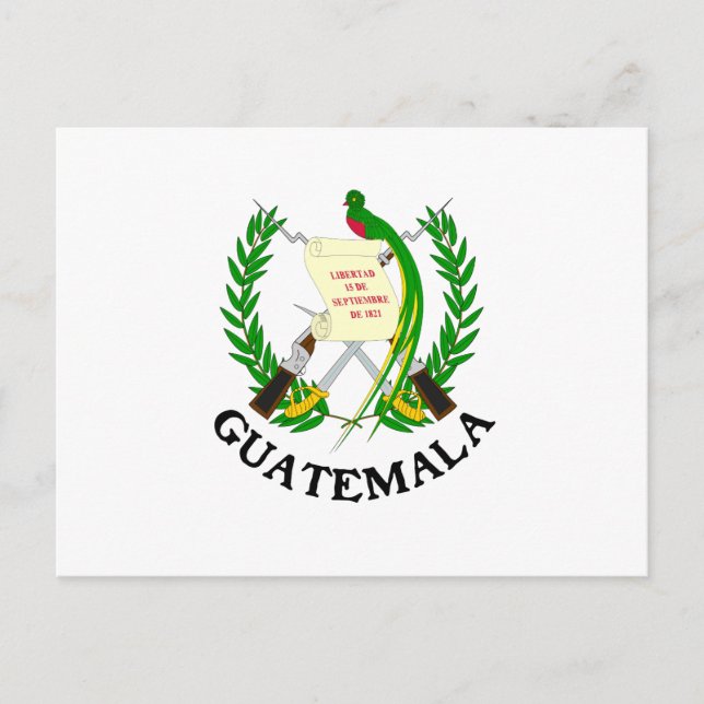 Postal GUATEMALA - emblema/bandera/escudo de armas/símbol (Anverso)