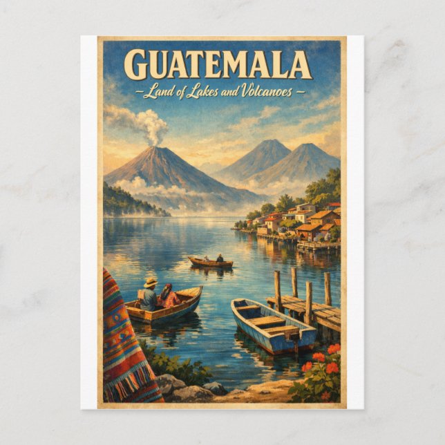 Postal GUATEMALA – Tierra de Lagos y Volcanes (Anverso)