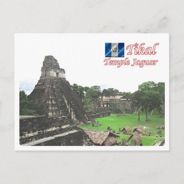Postal Guatemala - Tikal - Temple Jaguar - (Anverso)