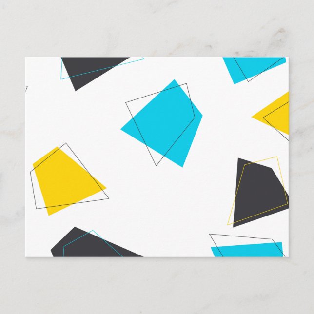 Postal Guay, arte de patrones urbano juguetón, moderno, m (Anverso)