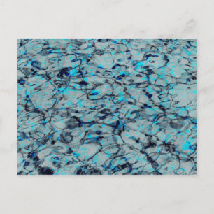 Postal Guay, arte digital moderno de la acuarela azul
