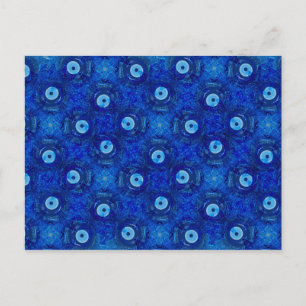 Postal Guay, arte digital moderno de patrón de ojos malva