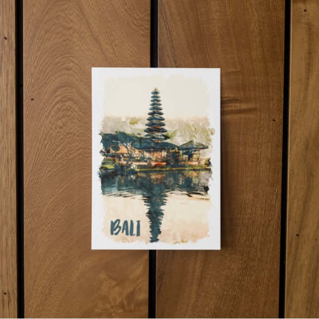 Postal Guay Bali Indonesia Asia Ulun Danu Beratan Temple (bali indonesia temple landmark postcard)